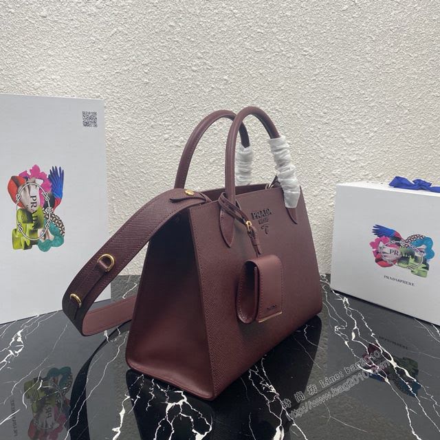 prada女包 普拉達專櫃最新爆款大號手提包 1BA155 Saffiano皮革手袋 prada十字紋小牛皮肩背包  pyd2139